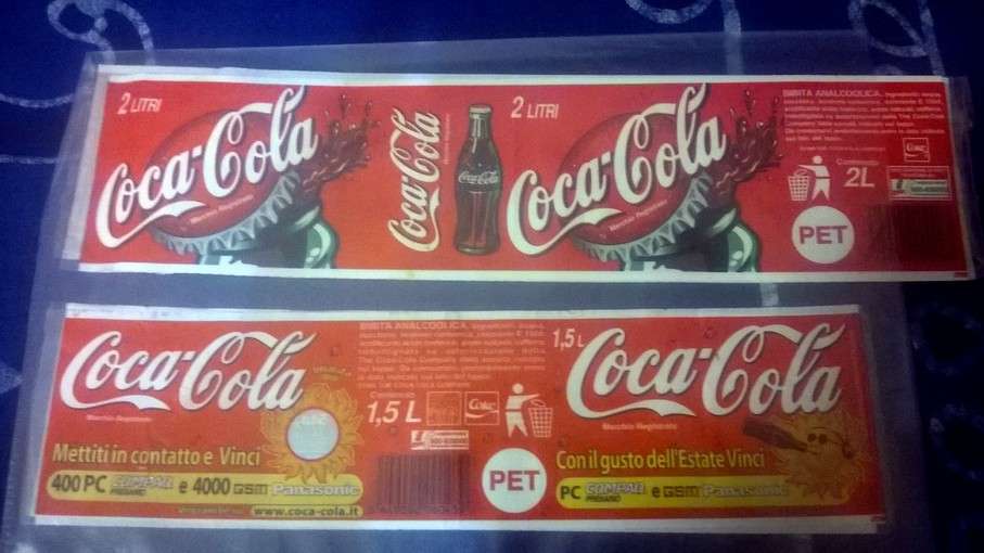 Coca Cola etichette anni '90 - 5
